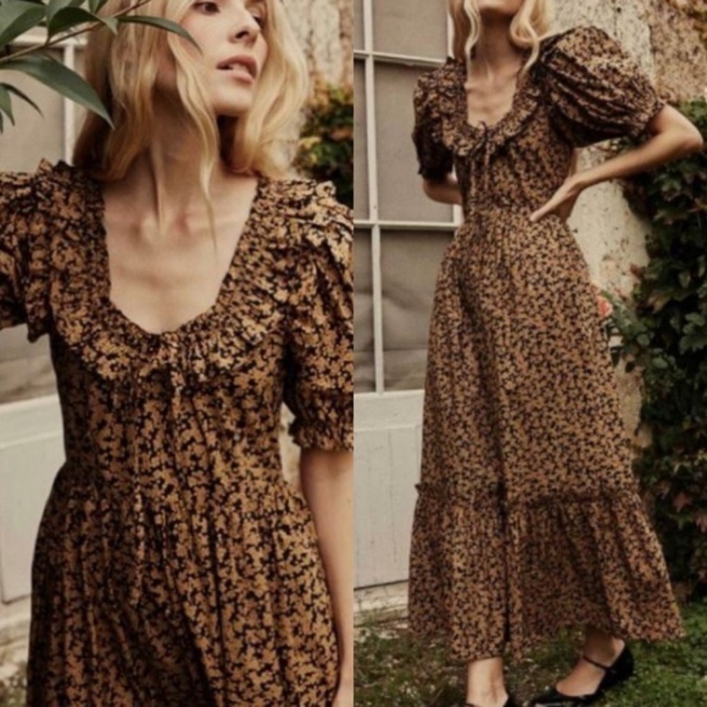 💕like new💕 Dôen Bellerose Dress in Dusk Winter Meadow, size S